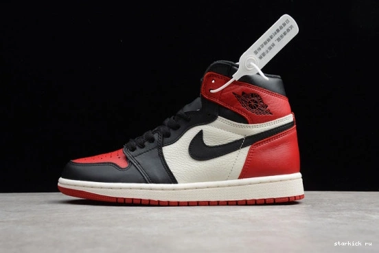 Jordan Bred 555088-610 555088-610 Toe Air 1 High Retro 0723